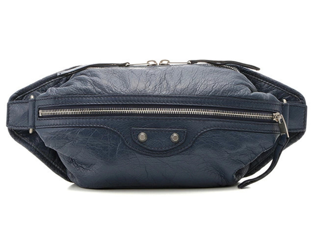 Balenciaga Waist Crossbody Bum Belt bag leather blue